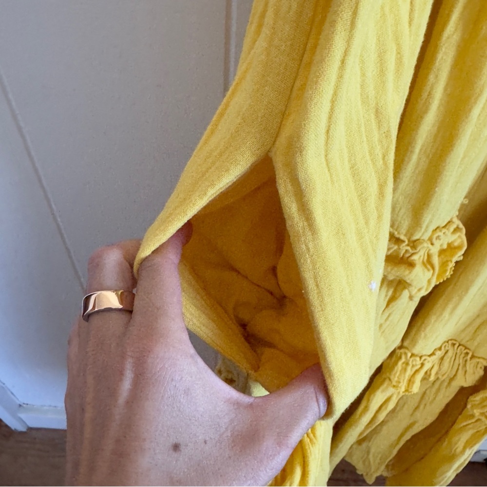 Apiece Apart Lypie Ruffle Tank Yellow Maxi Dress 6 - Picture 6 of 9